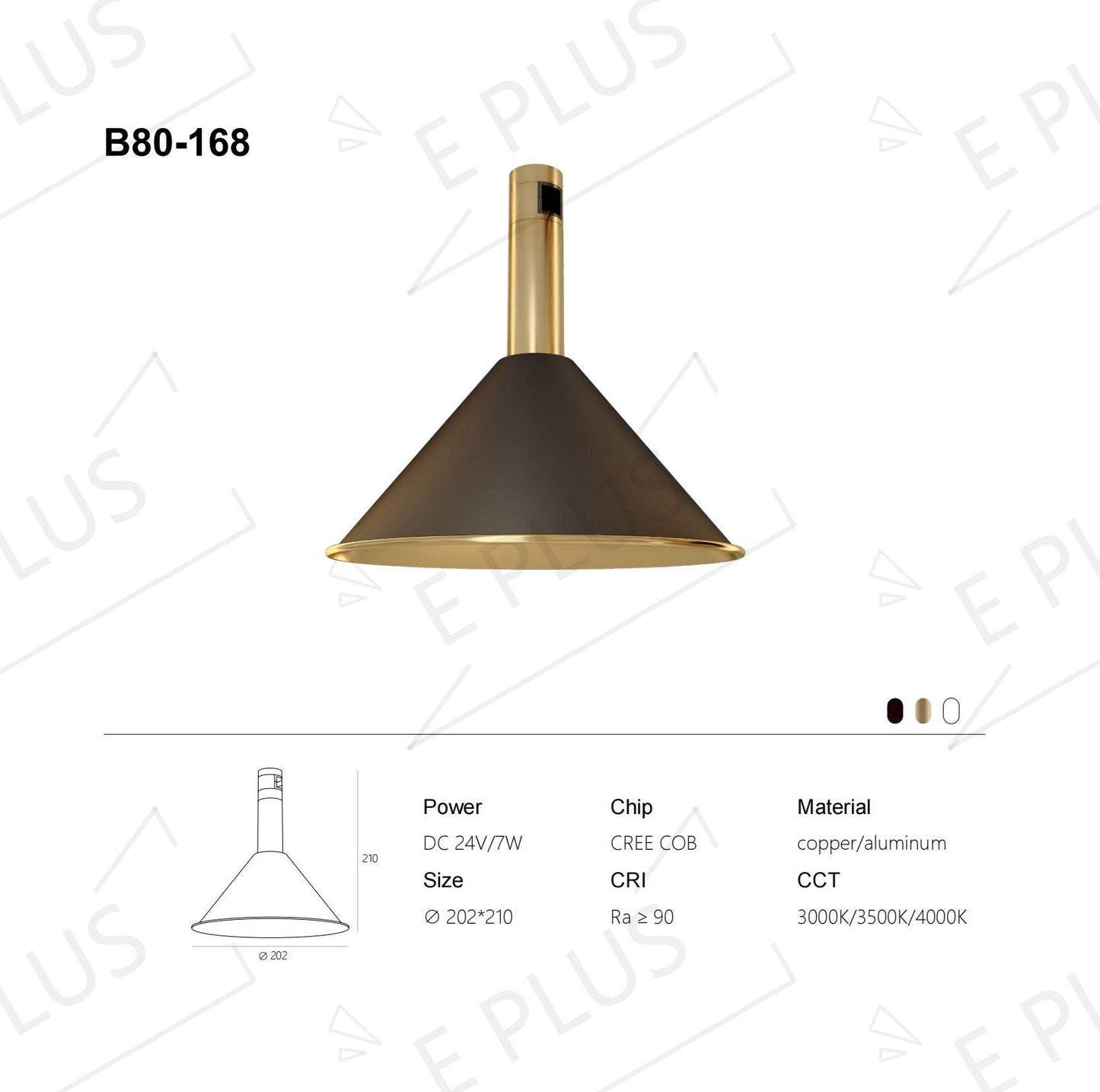 EP-L012 LED Pendant Light Brass Light Docoration light 24V Docoration lights Professional Design Customizable Indoor LED Modern Chandelier Brass Track Lighting